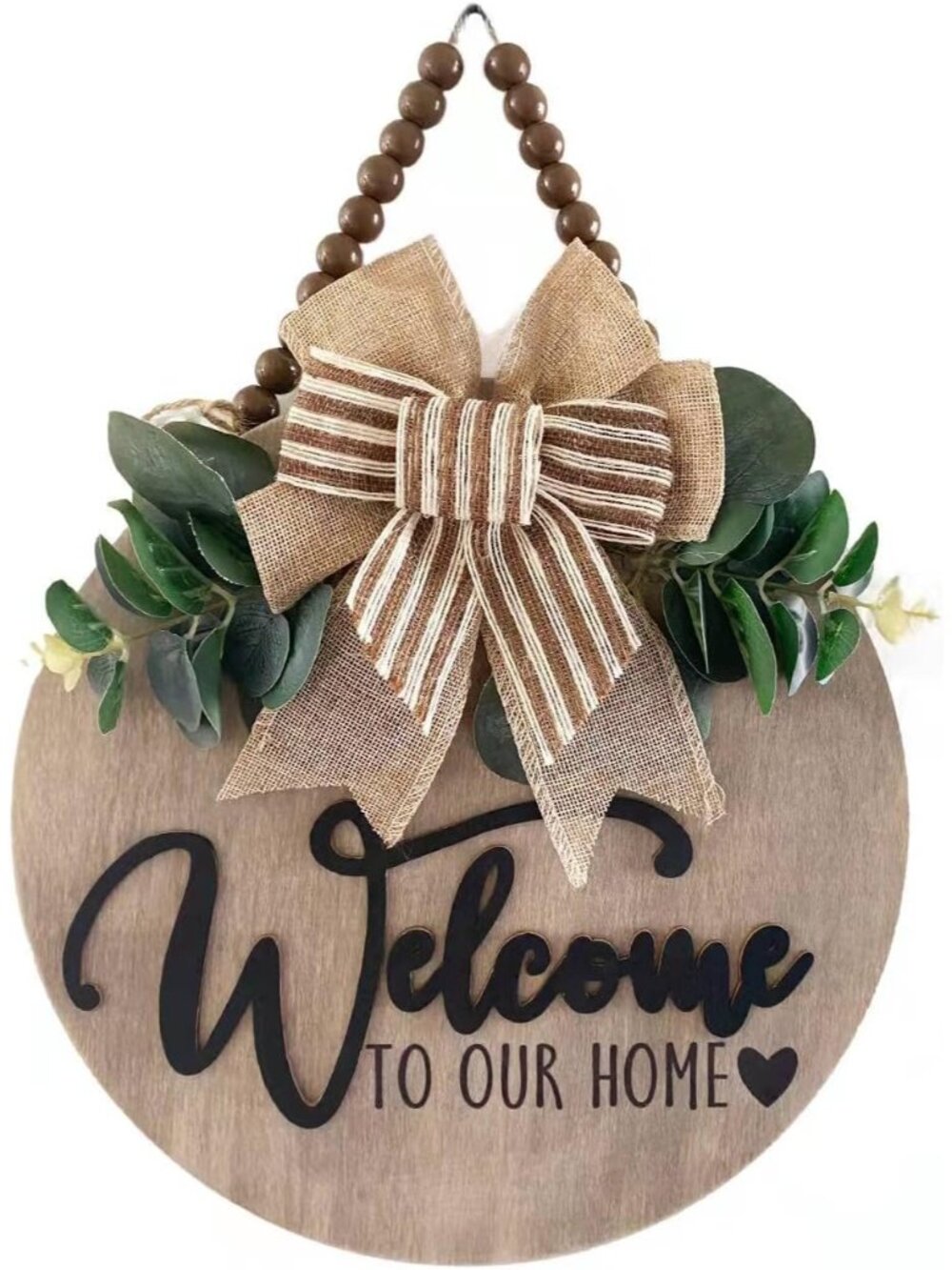 3D Welcome Sign for Front Door | Home/Farmhouse Porch Décor Wooden Hanging Sign